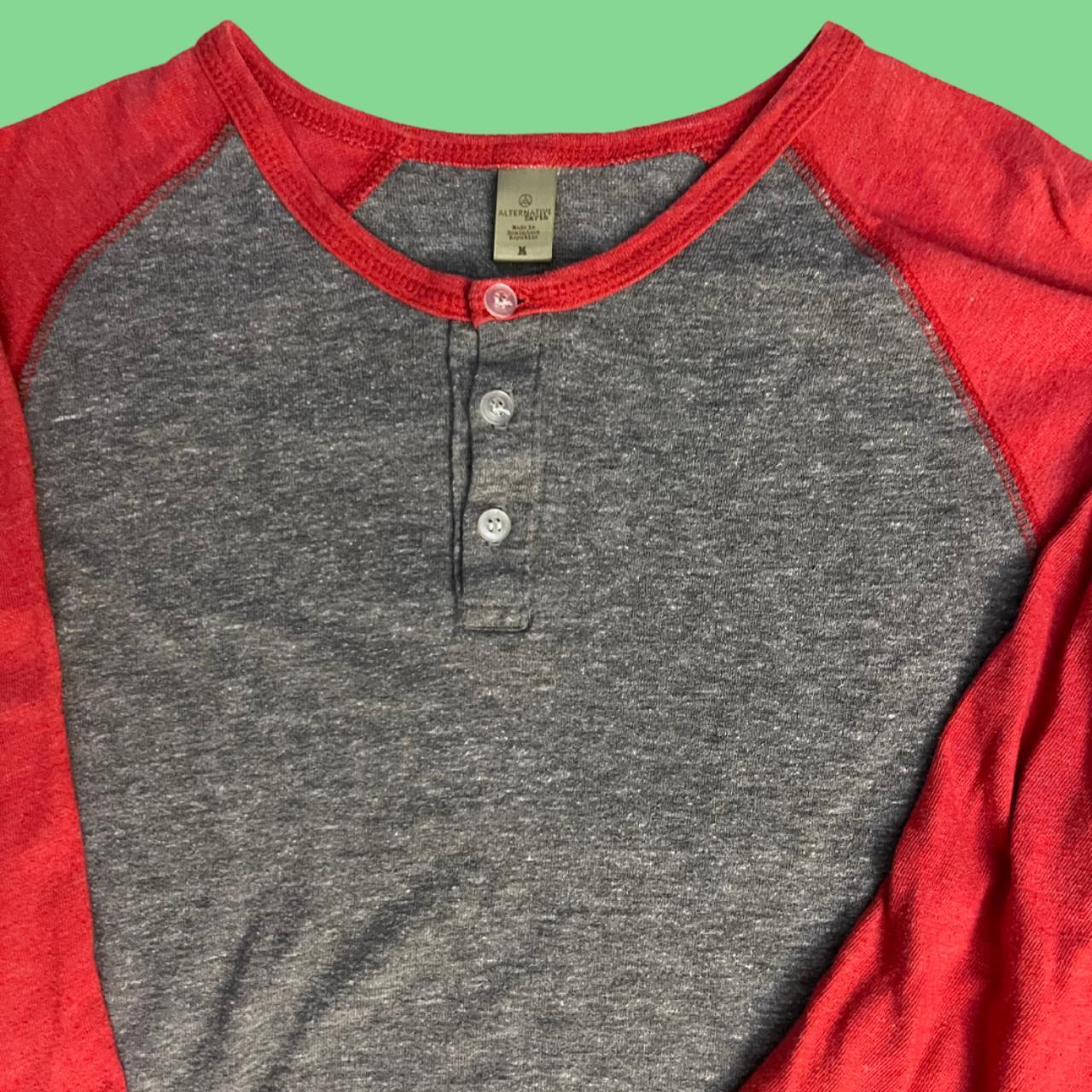 Alternative Apparel henley Sized medium / charcoal... Depop