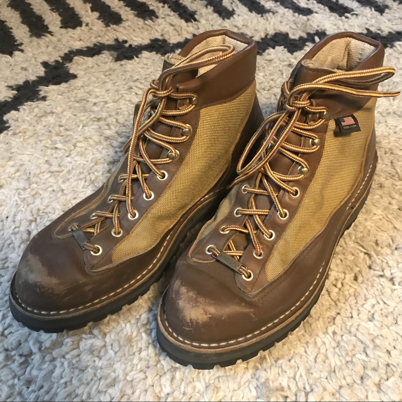 Danner Light Khaki: Handcrafted in Portland, Oregon... - Depop