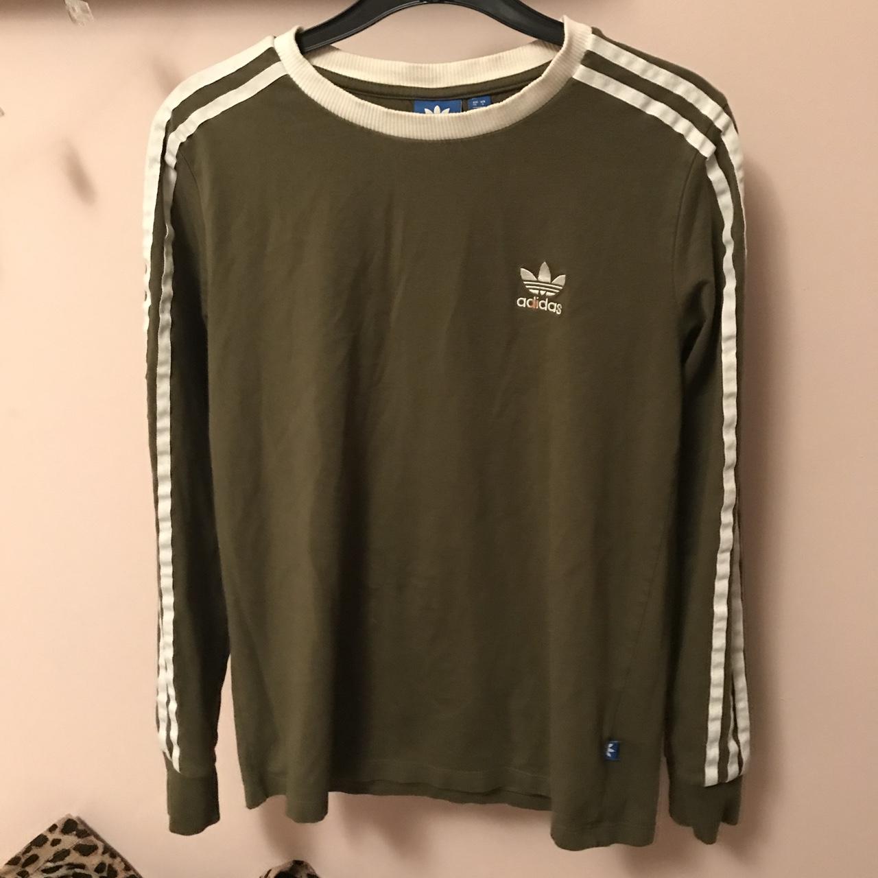 adidas khaki long sleeve top