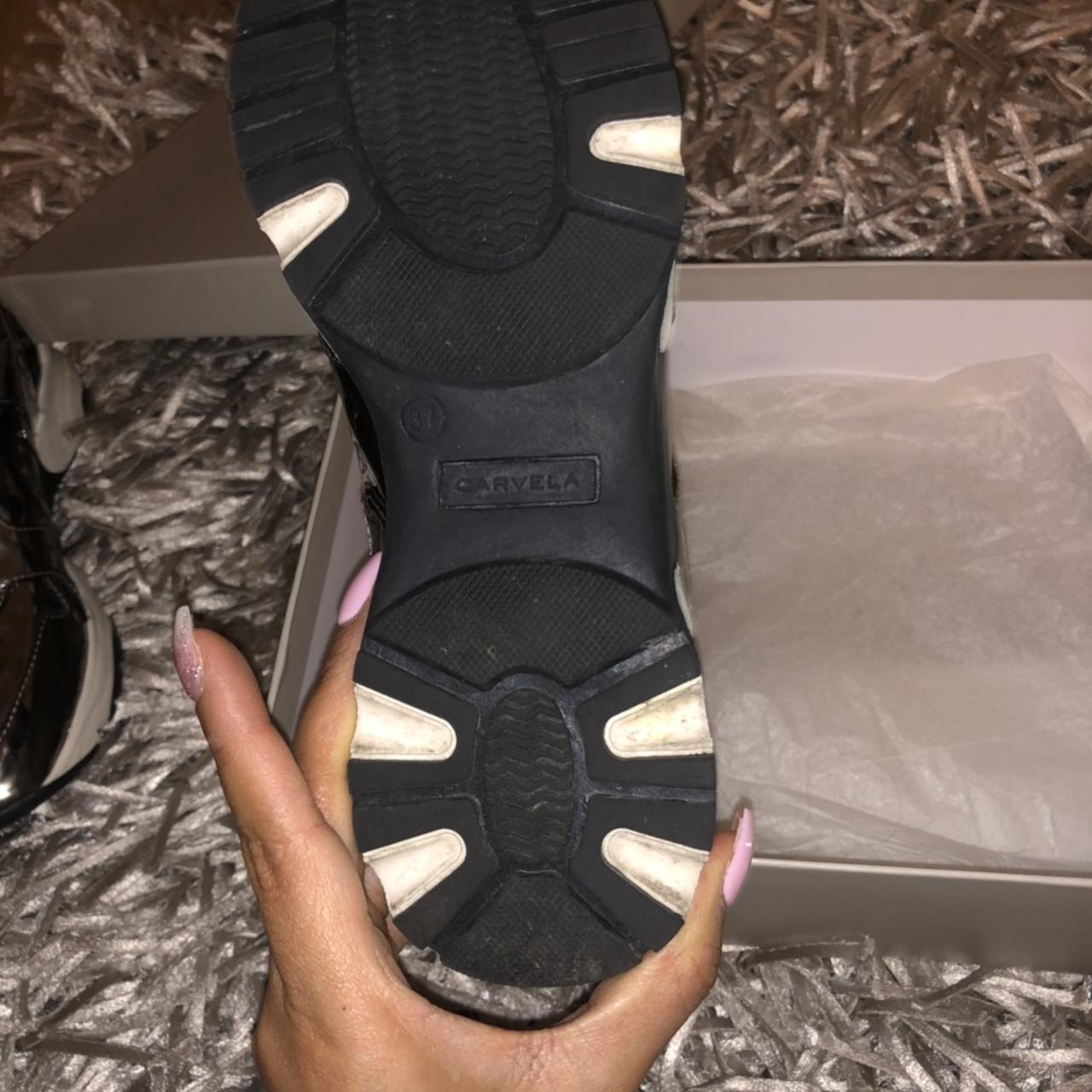 carvela silver trainers