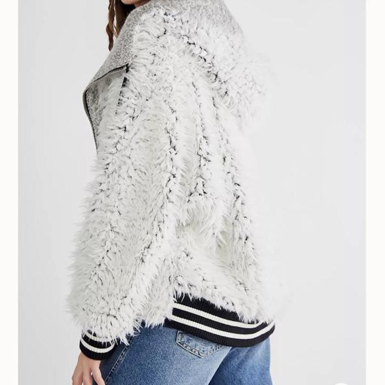 Free people clearance fluffy dolman jacket