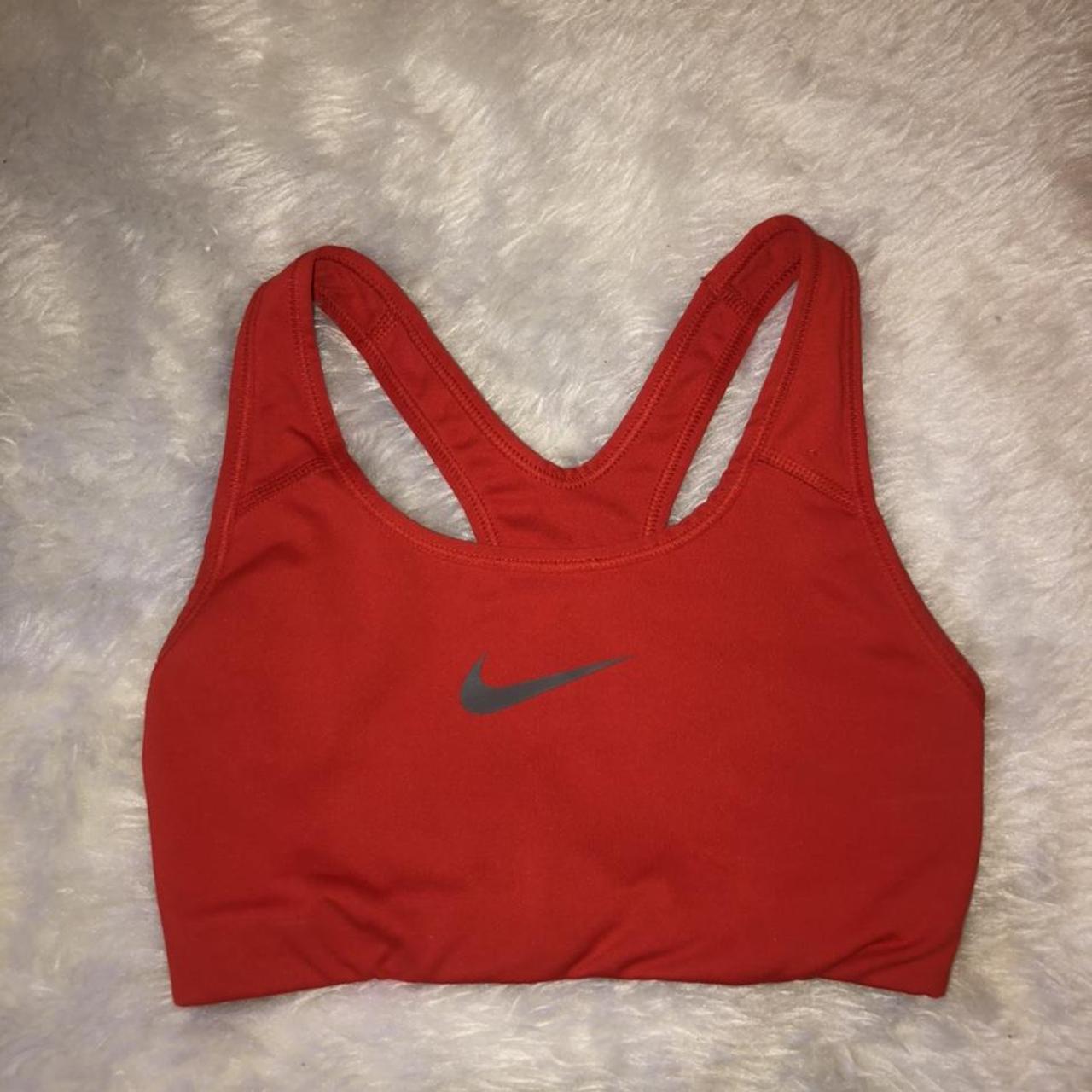 red nike sports bra