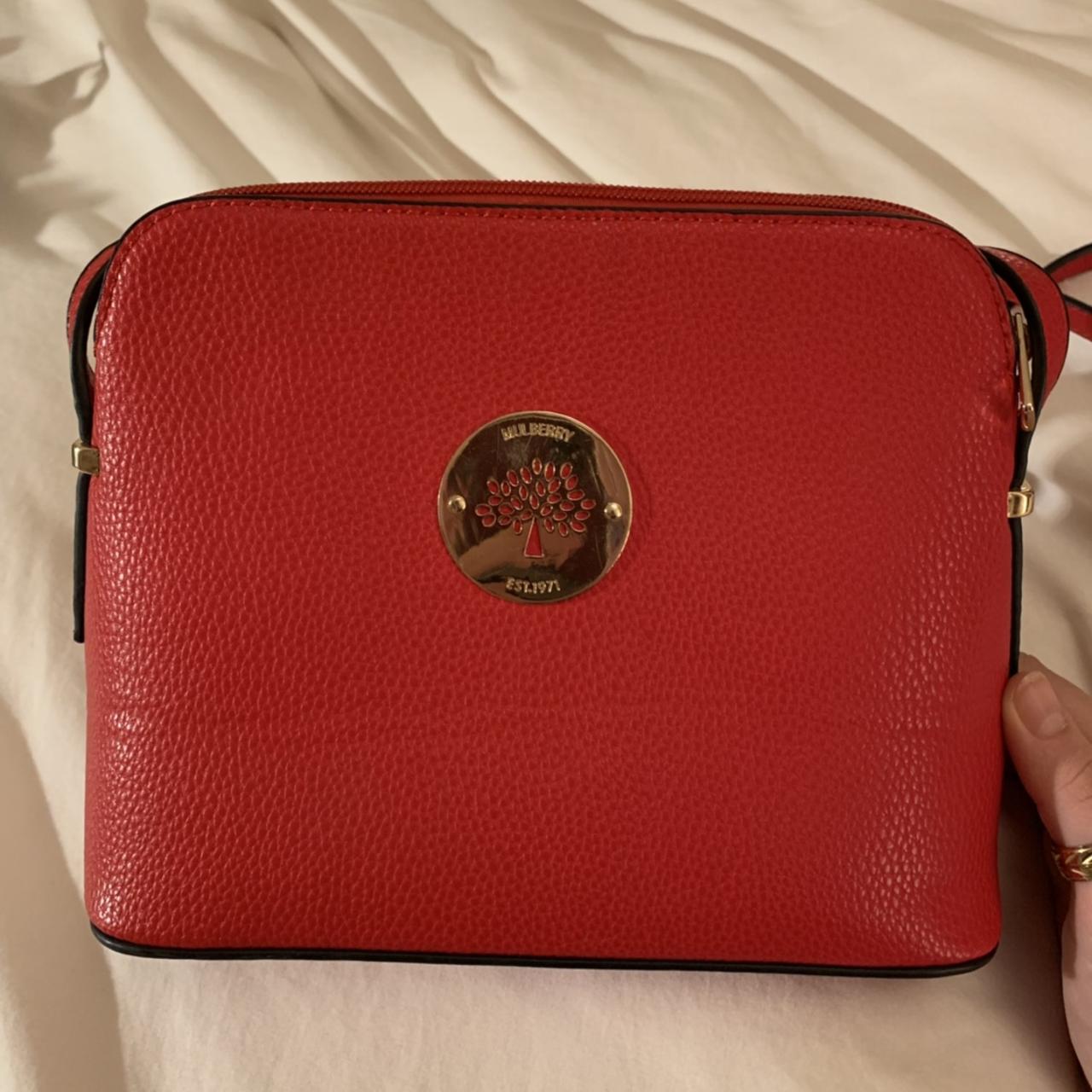 Karen Millen Red / Mulberry Leather Satchel Tote Bag, Designer Top Handle  Purse - Etsy