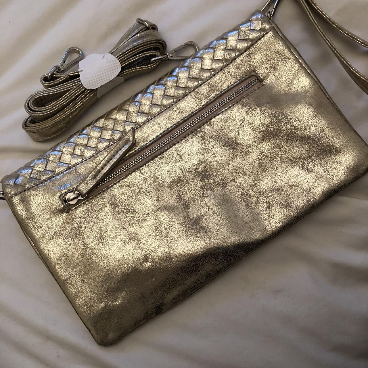 Matt gold clutch discount bag