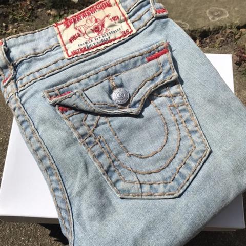 sky blue true religion jeans