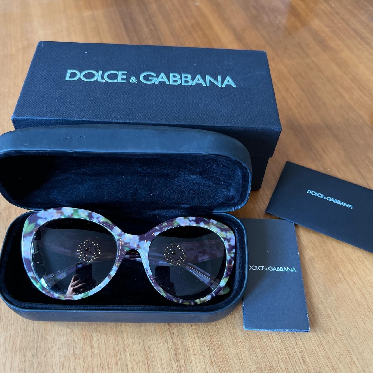 Beautiful Floral Dolce And Gabbana Sunglasses In A... - Depop