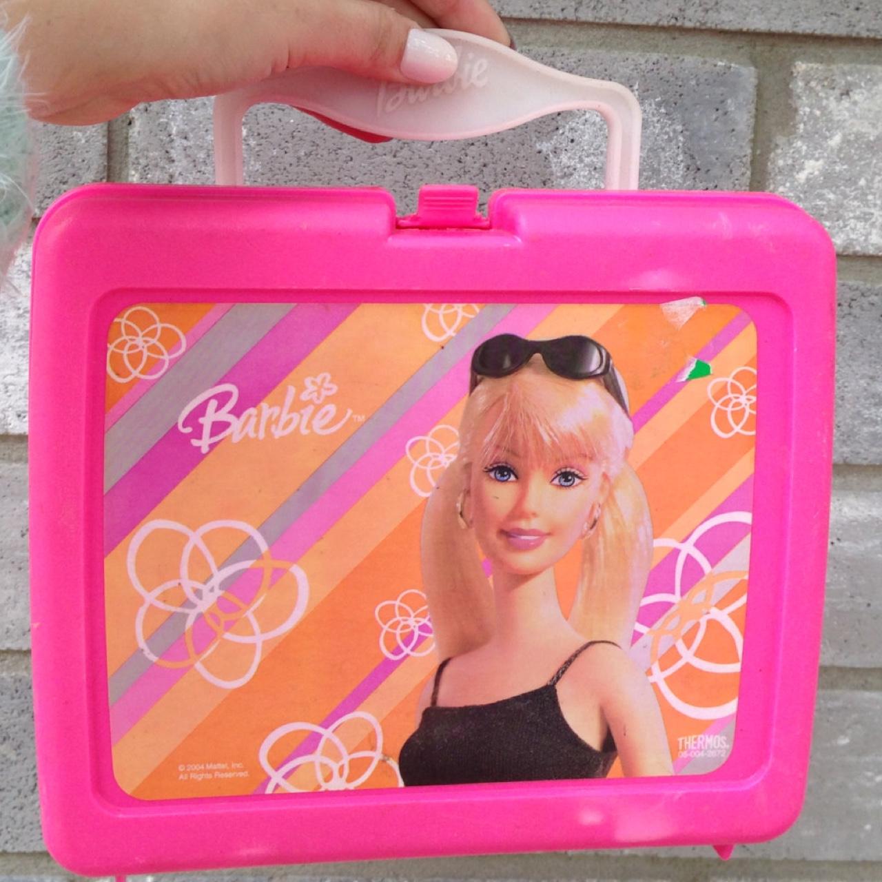 Vintage Hot Pink Barbie Plastic Lunchbox Rare