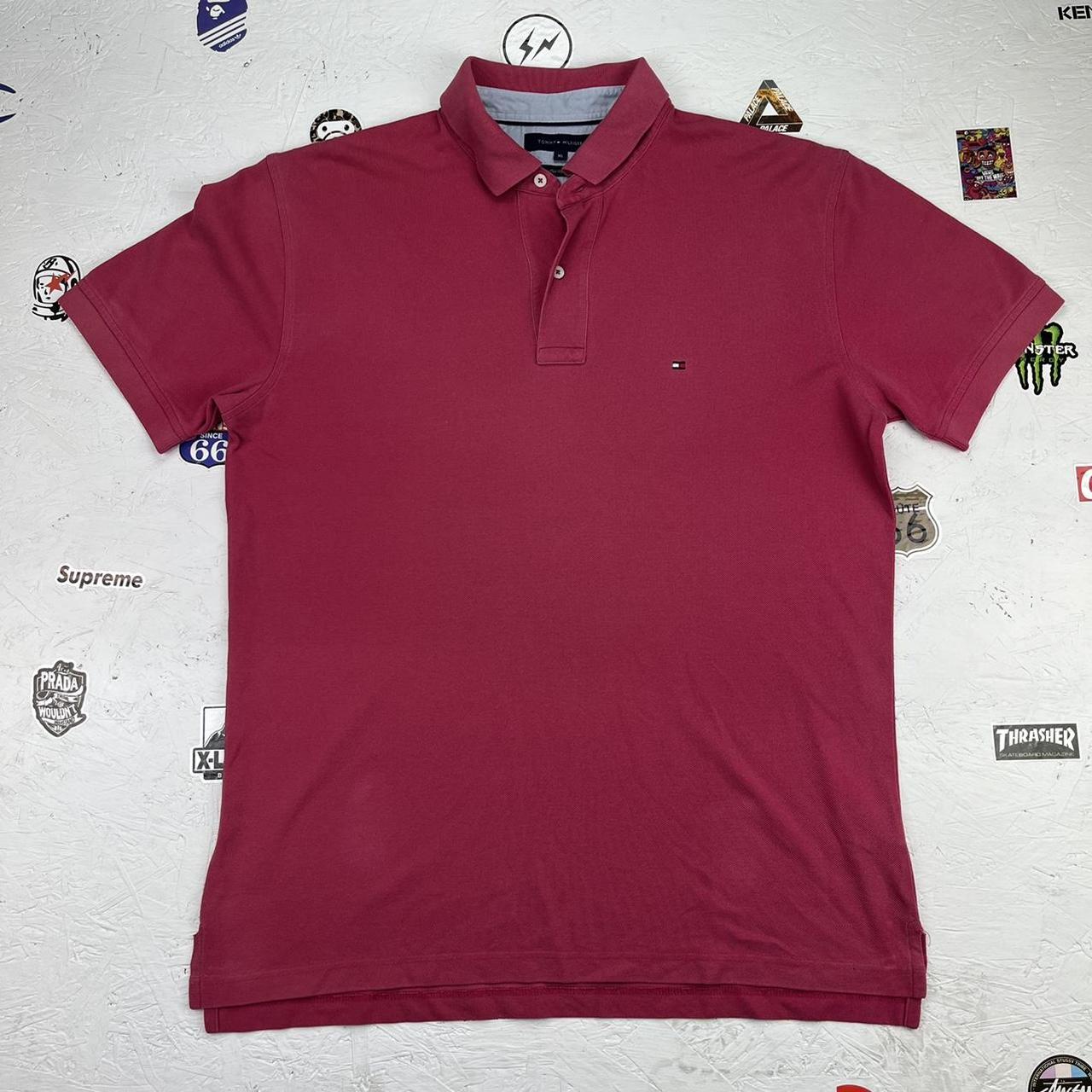 Tommy Hilfiger Men's Pink Polo-shirts | Depop