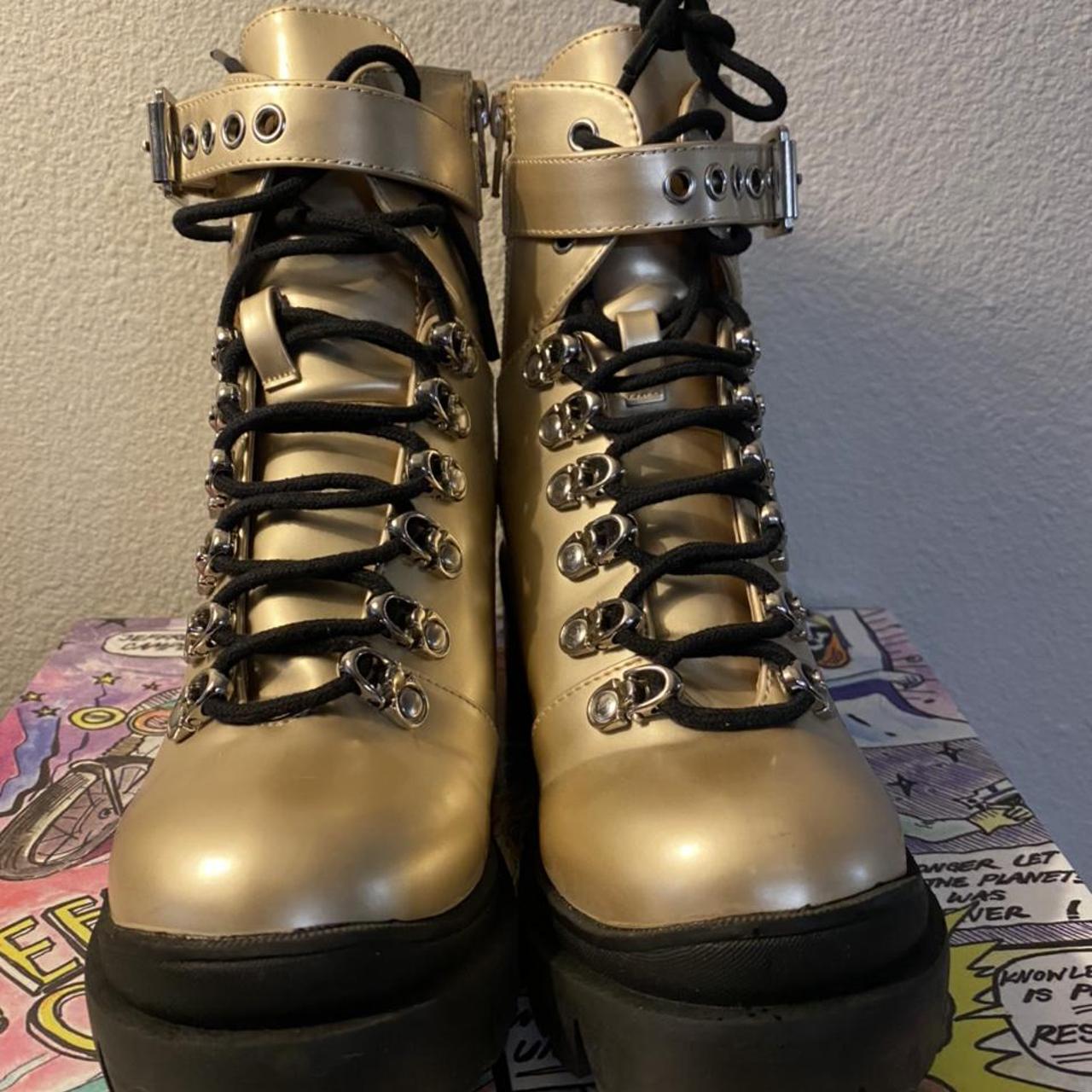 Jeffrey campbell gold clearance boots