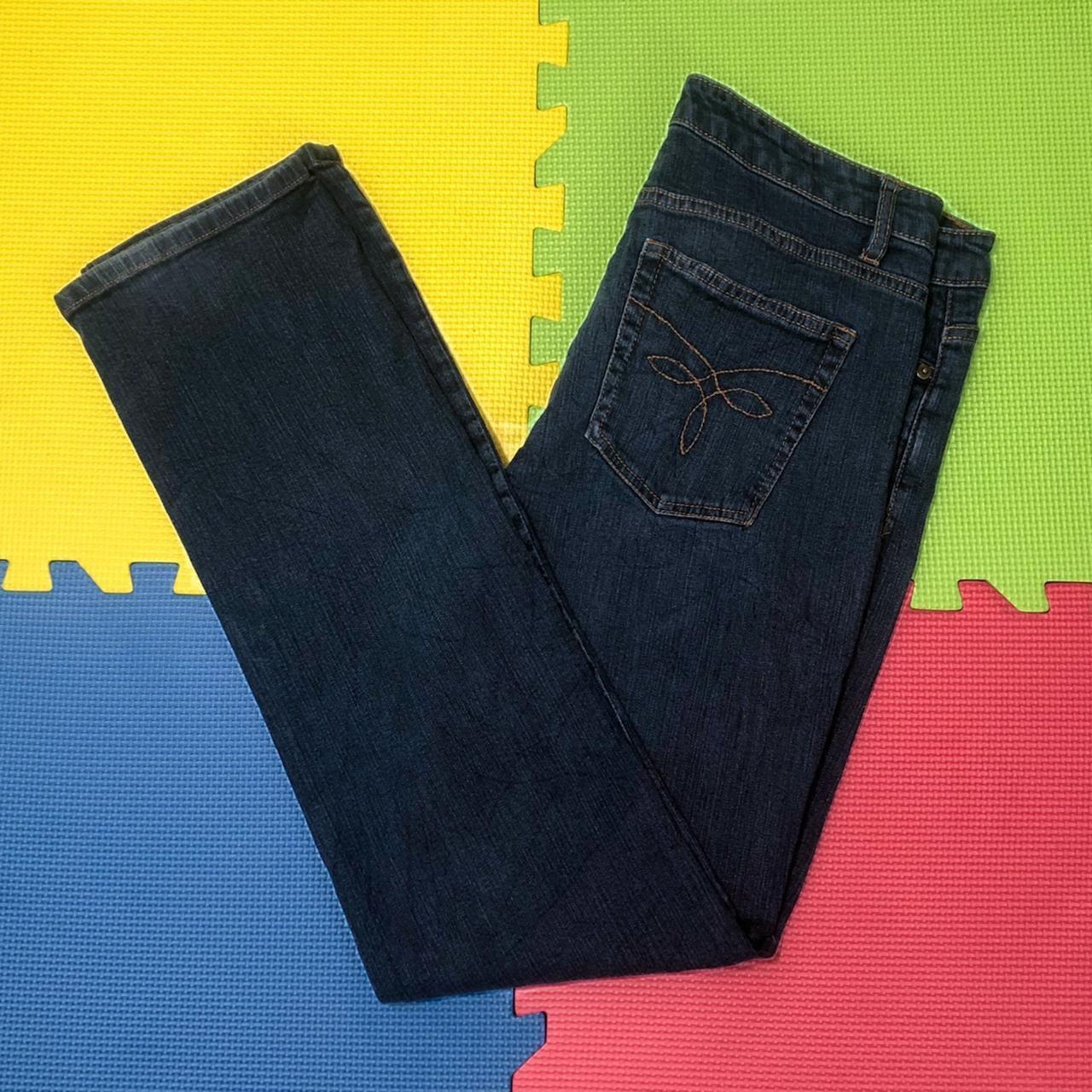 Vintage Ladies Chaps Jeans Madden straight, navy... Depop