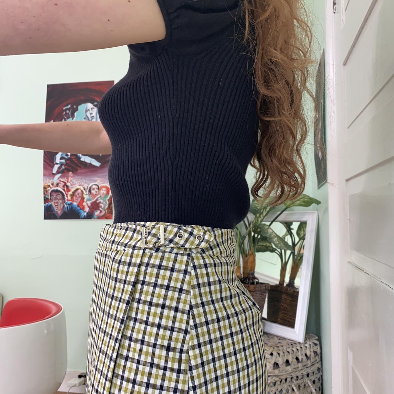 brandy melville green, black, and white gingham... Depop