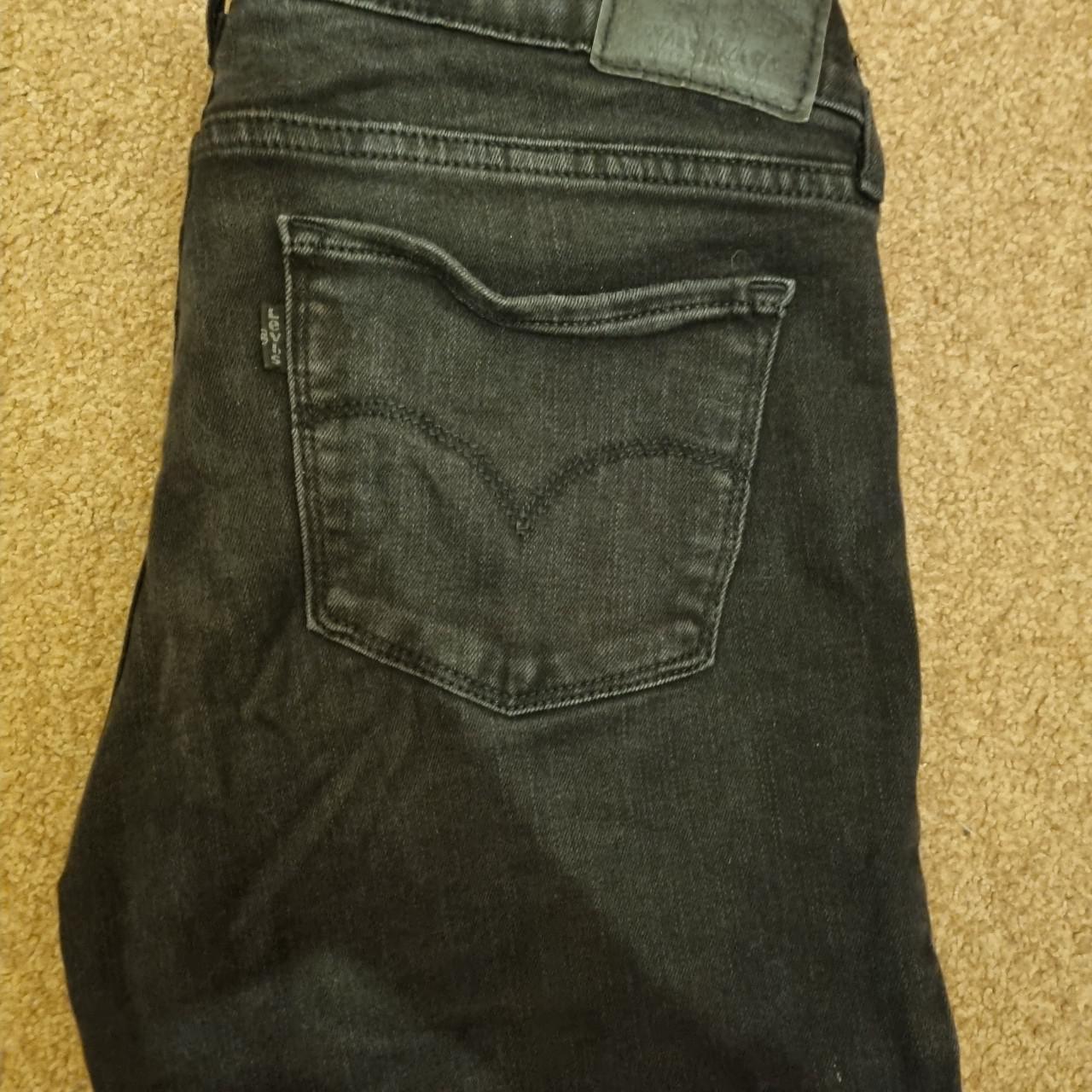 Genuine black levi skinny jeans. Worn, but in good... - Depop