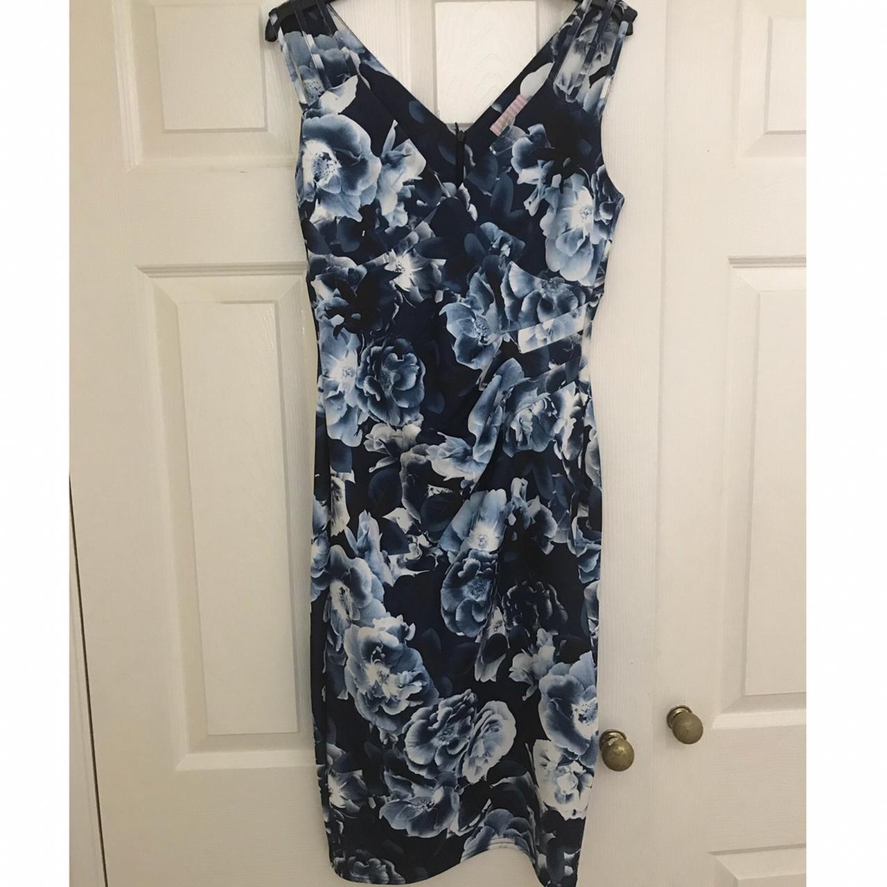 Lipsy Jessica Wright floral blue bodycon dress, Depop