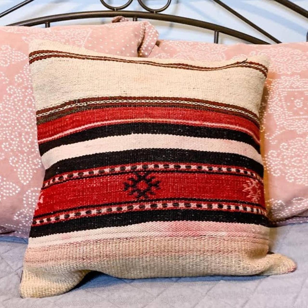 Upcycled Vintage Rug Throw Pillow The Pillow.... Depop