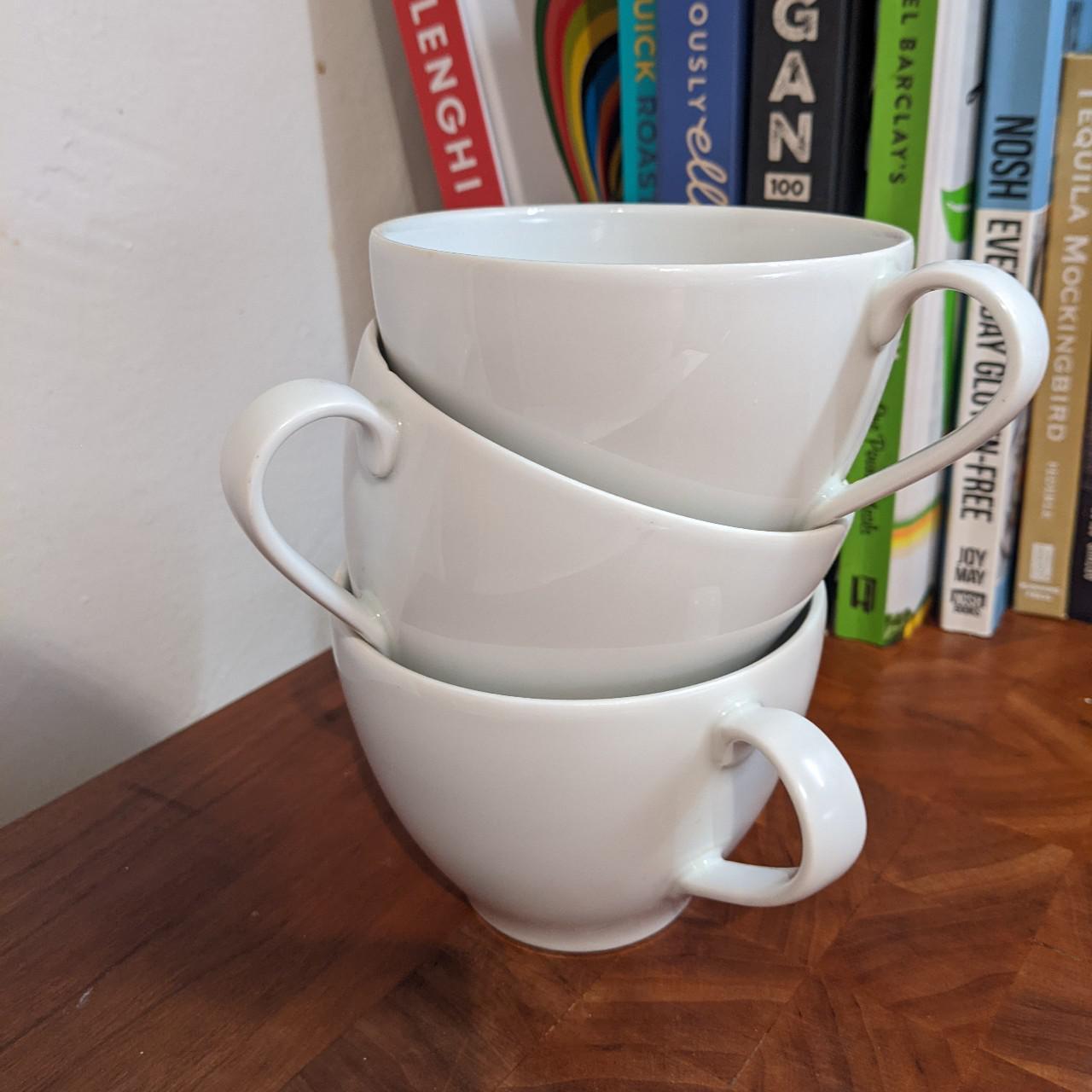 Vintage IKEA large white teacups, made in Portugal,... Depop