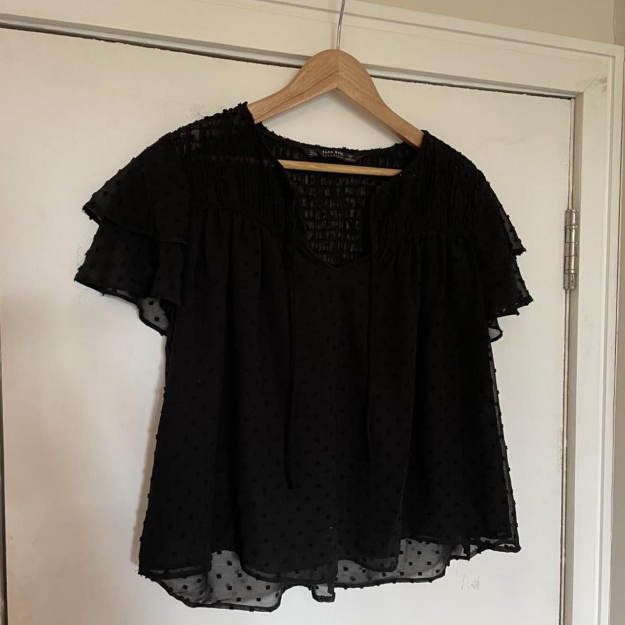 Zara Women's Black Blouse | Depop