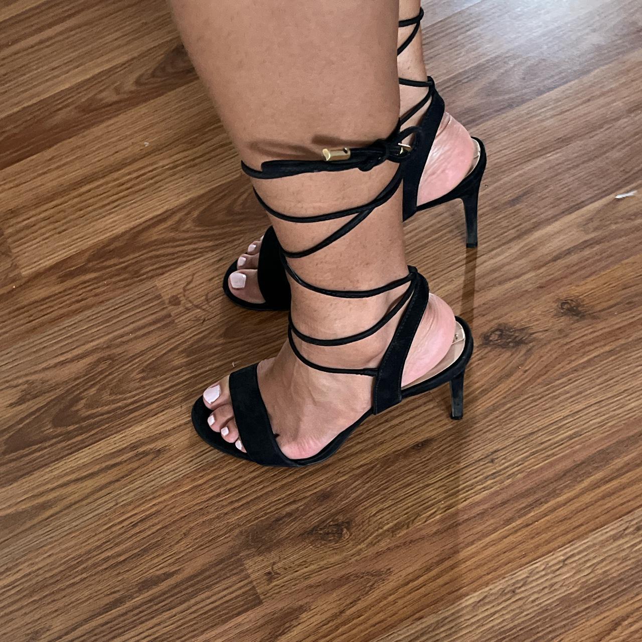 Black strappy heels from Aldo #strappyheels... - Depop