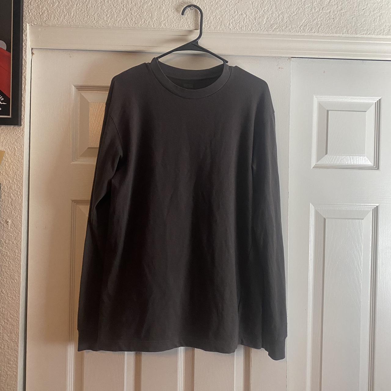 uniqlo u dark grey heattech long sleeve - Depop