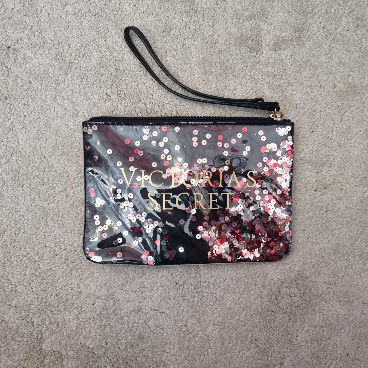 victoria secret sequin makeup bag