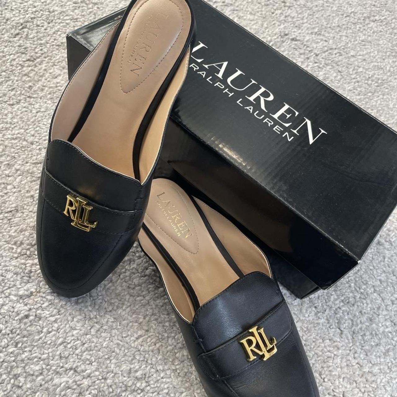 Ralph Lauren Women's Black Loafers | Depop