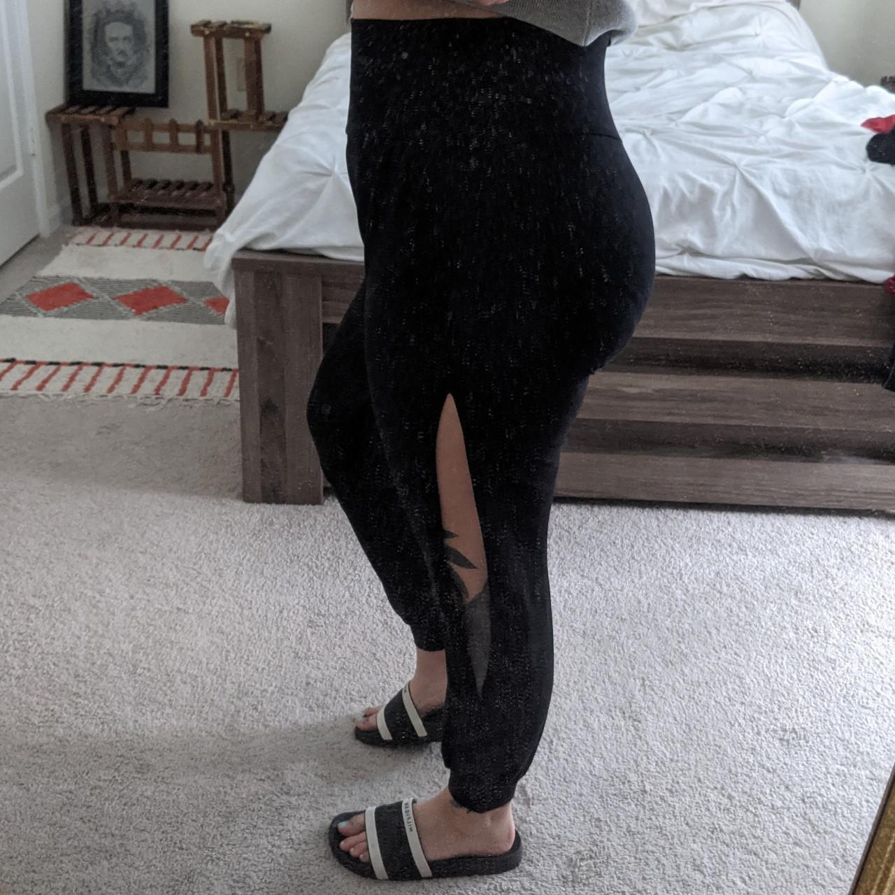 side split yoga pants. Stretchy and comfy,... Depop
