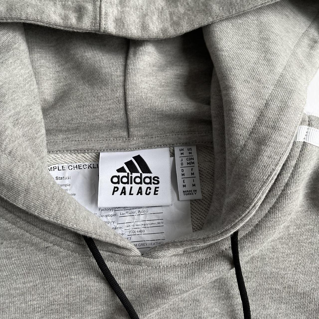 Palace x Adidas Palaste hoodie grey with big. Depop