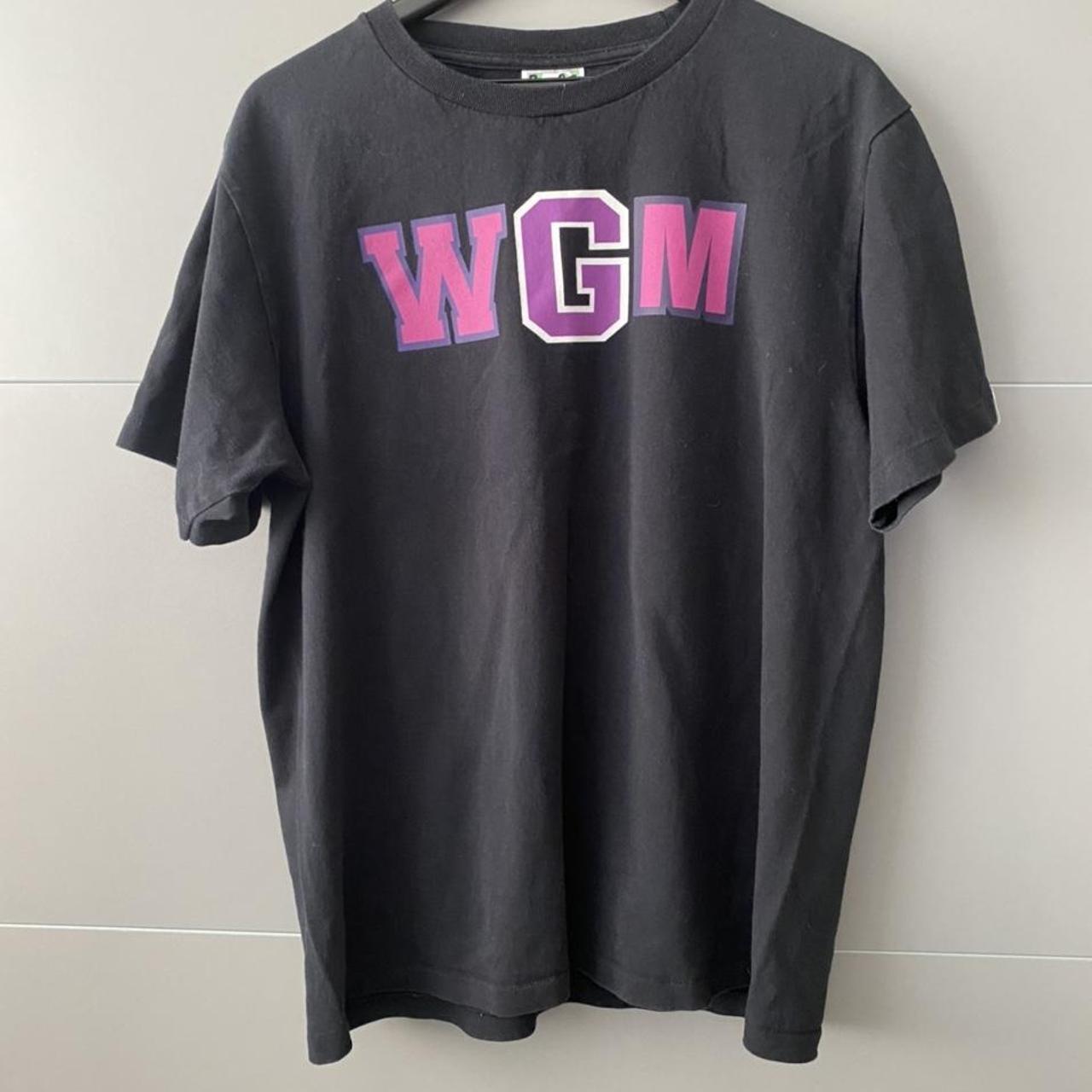 Black/Purple Bape/Bathing Ape WGM Mens T-shirt... - Depop