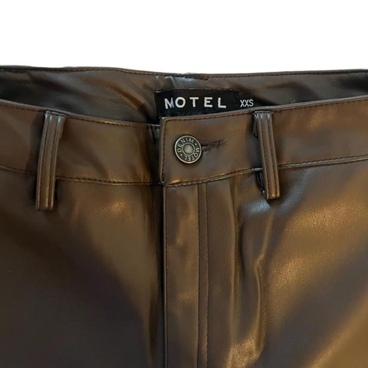 Motel rocks brown leather pants. Worn once perfect... Depop