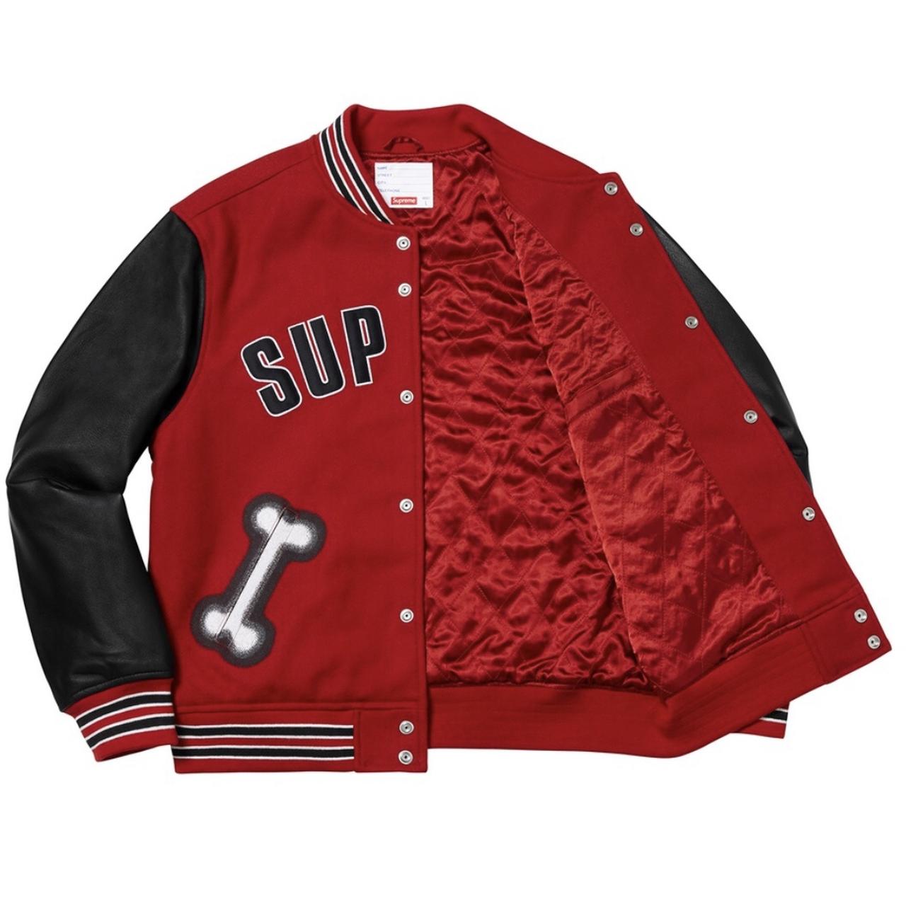 Supreme Bone Varsity Jacket DS never been worn... - Depop