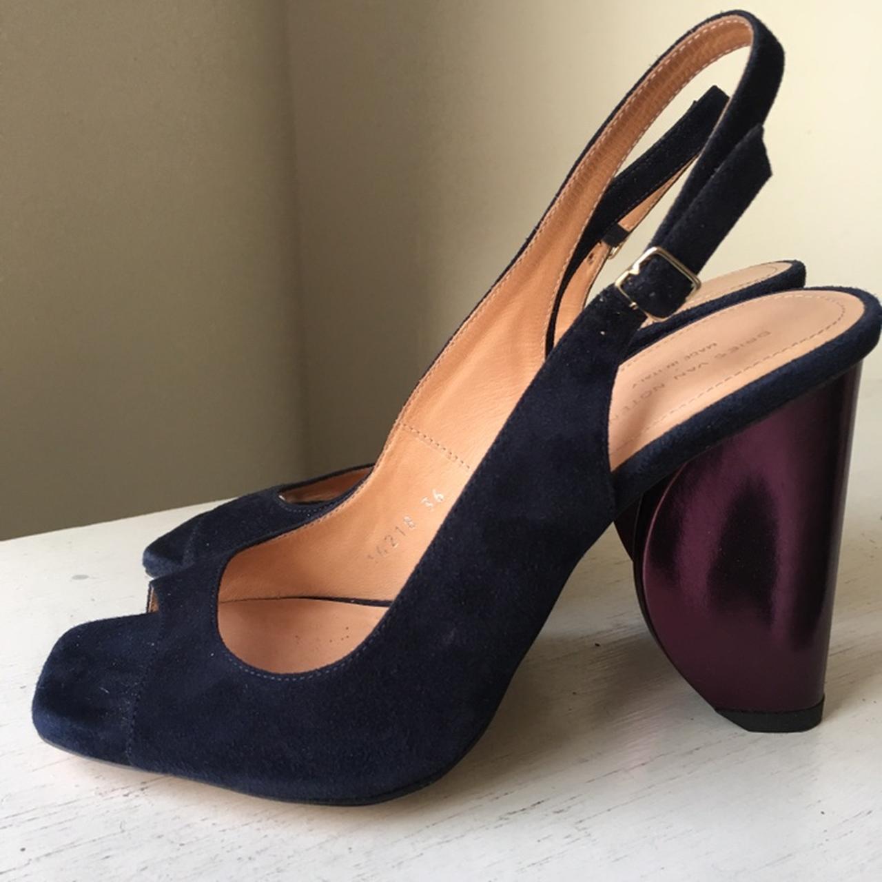 Dries Van Noten Women's Purple and Navy Sandals (2)