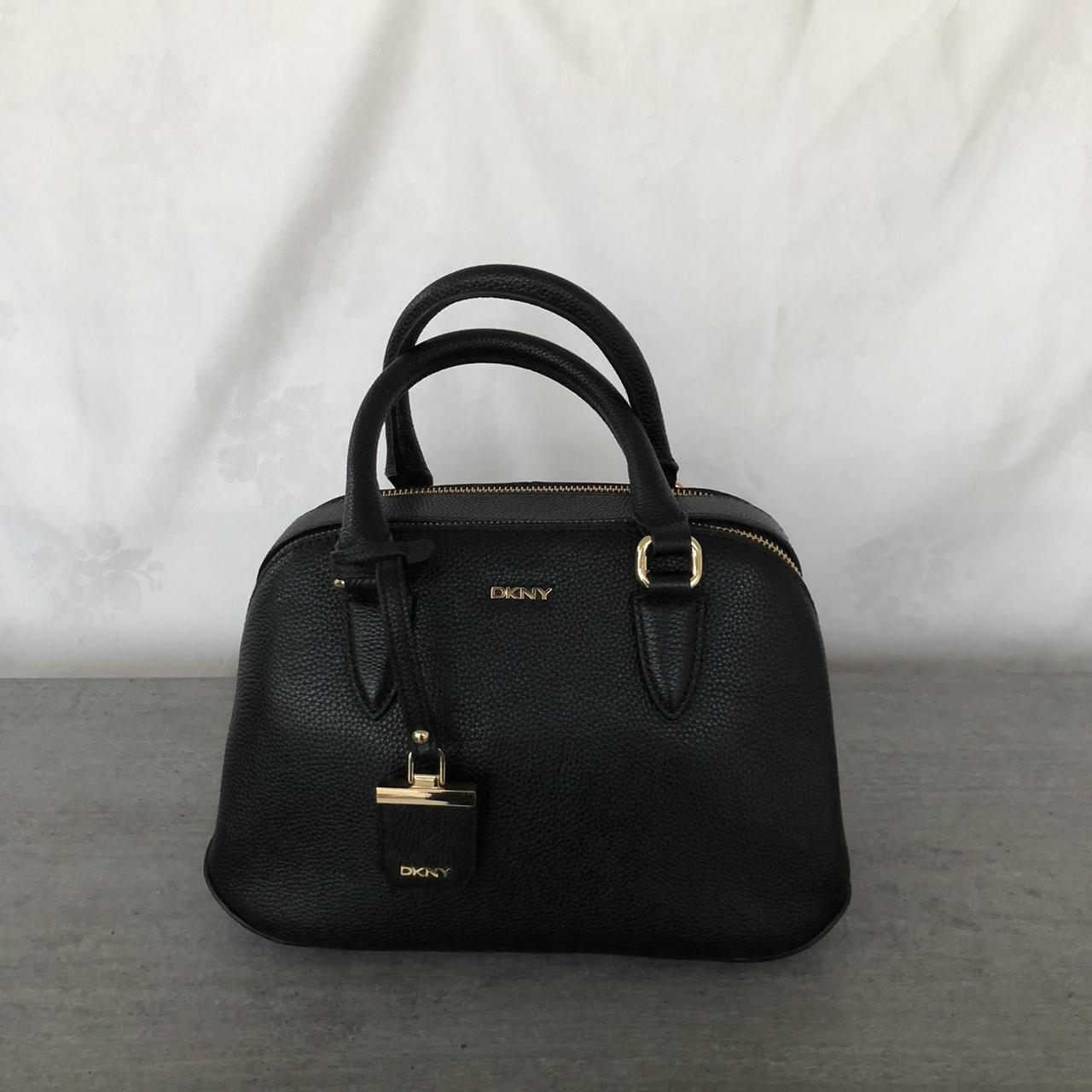 Dkny saffiano leather bag with gold hardware Bought - Depop