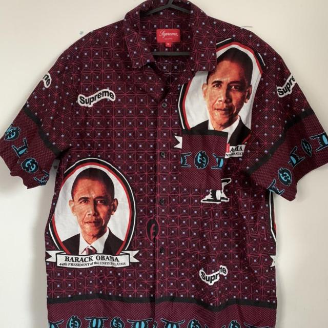 Supreme Obama Button Up Shirt Spring/Summer... - Depop