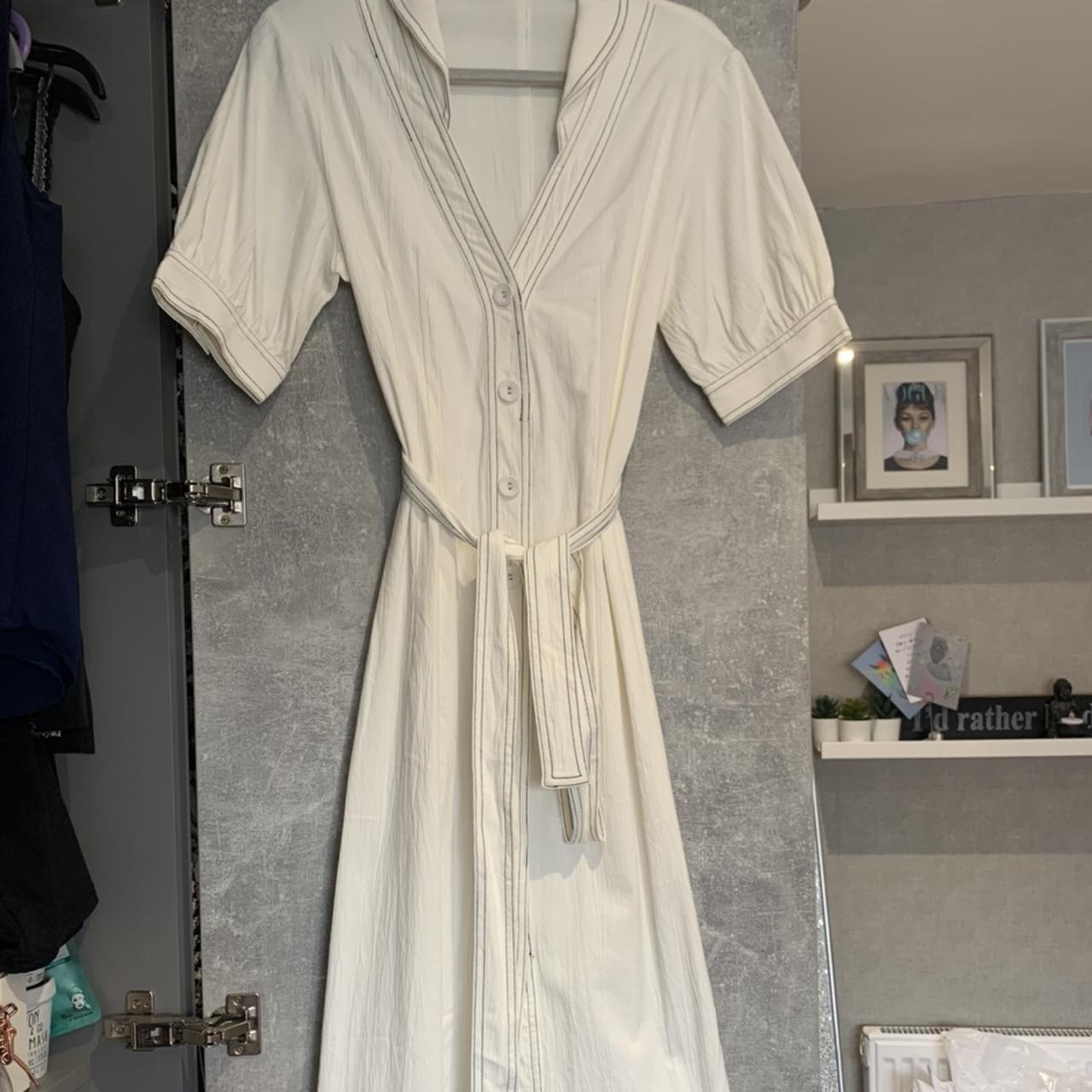 Emory Park white shirt midi dress, size small. Worn... - Depop