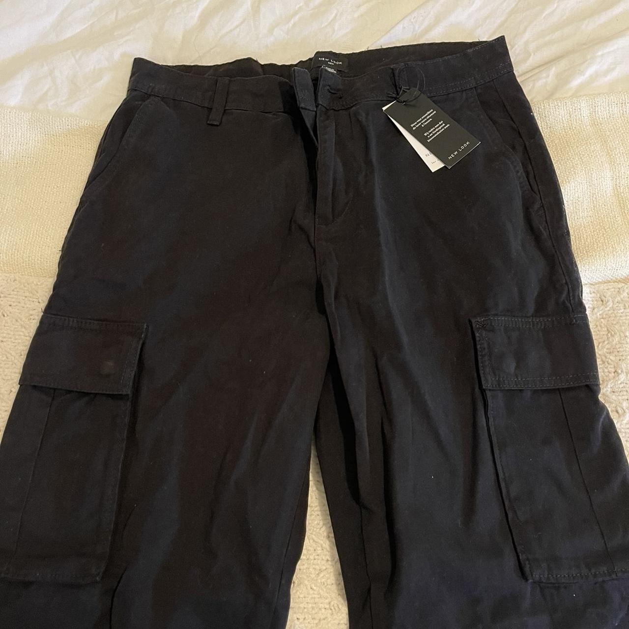 Men New look black cargo trouser Brand new with... - Depop