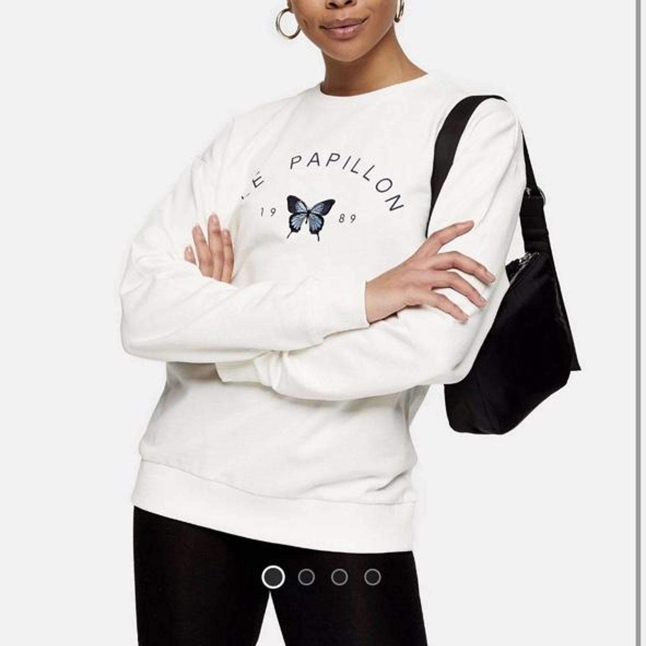 Topshop blue sweatshirt sale