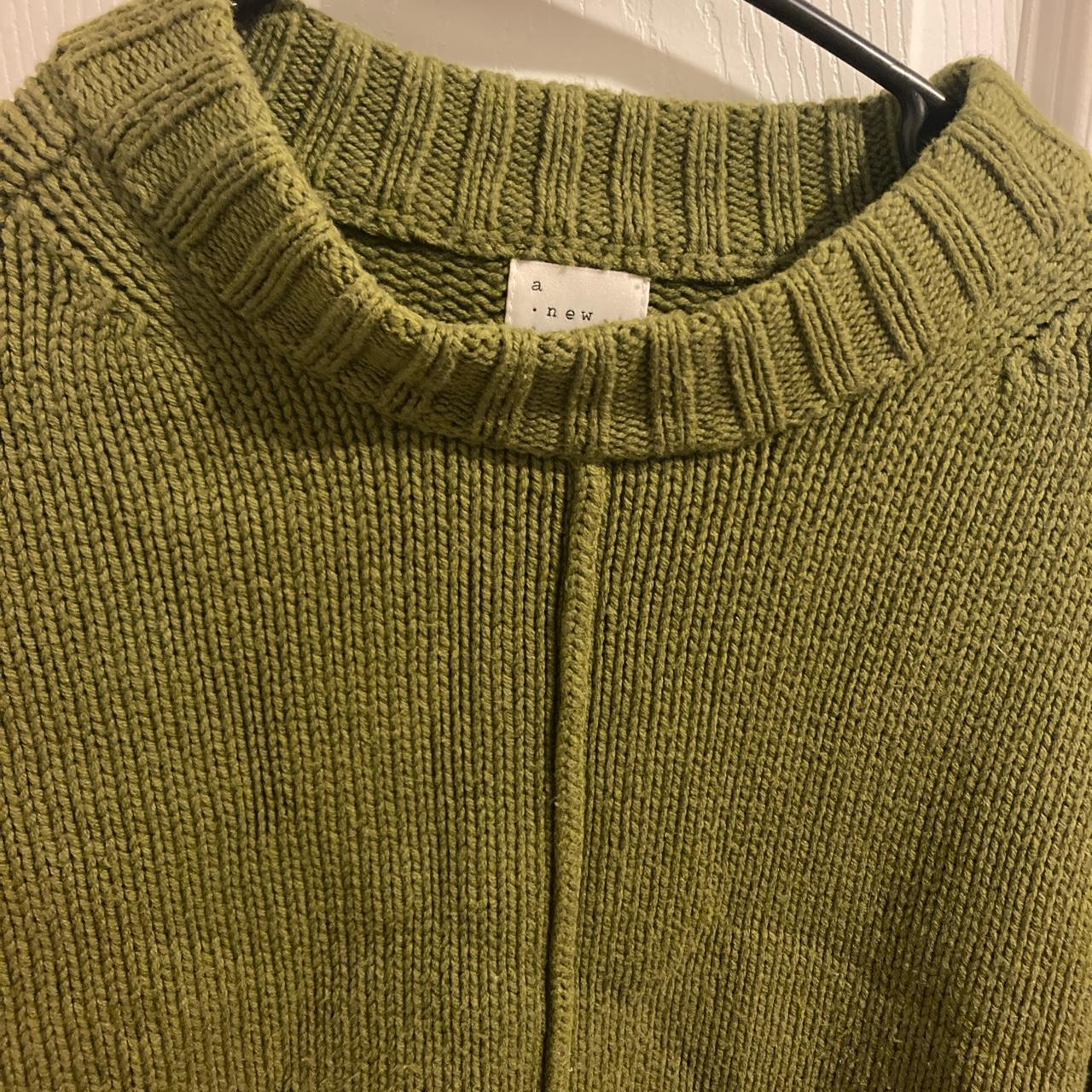 Knitted forest green sweater. The color is a lot... - Depop