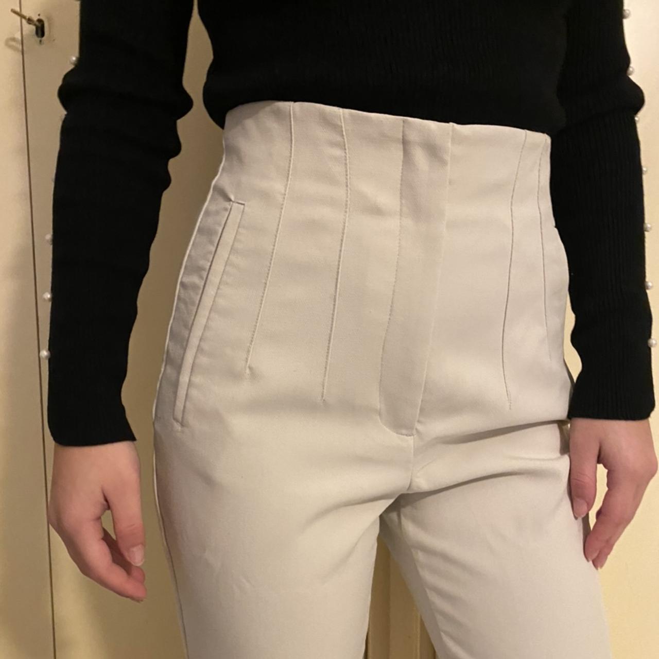 Pantaloni Zara vita alta, eleganti, taglia S. Color - Depop