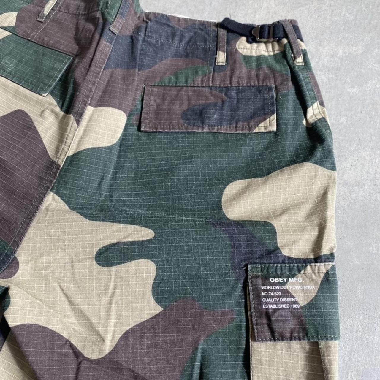 Obey Camo Cargo Short (ripstop) Size -... - Depop