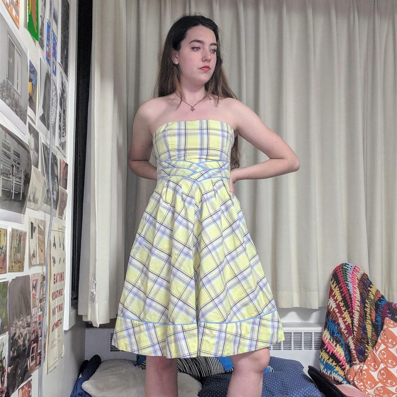 🍳 Strapless plaid dress by Maeve that like maybe...