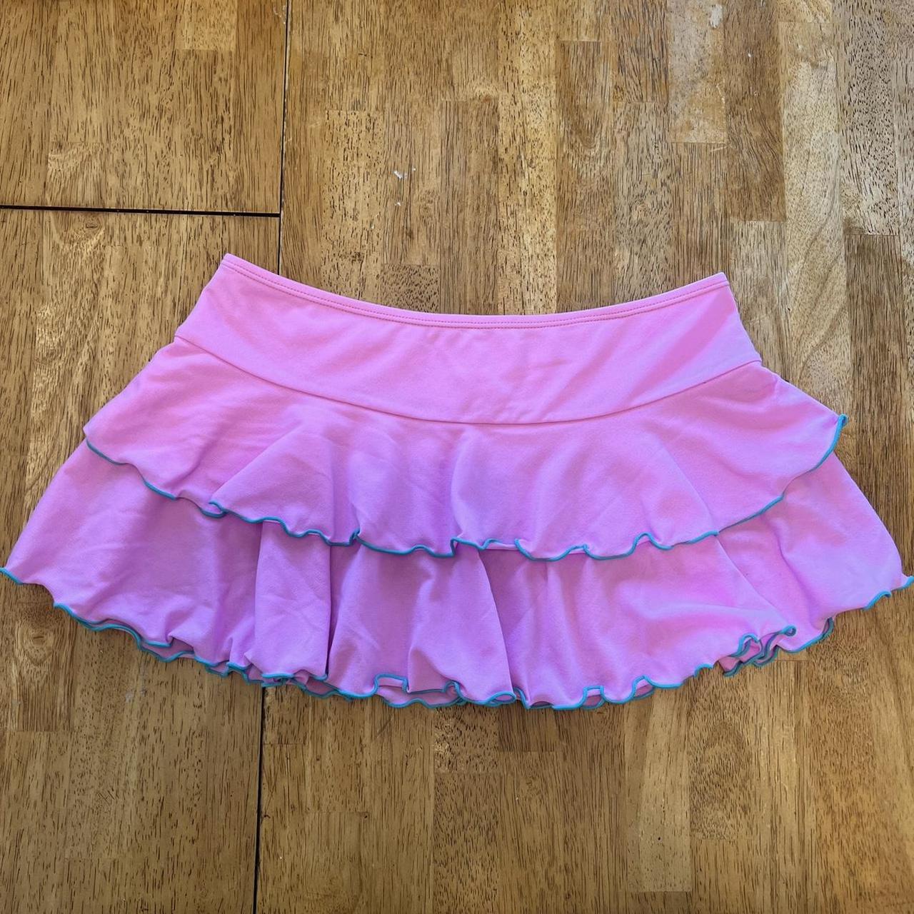 Cat & Jack Women's Pink and Blue Skirt Depop