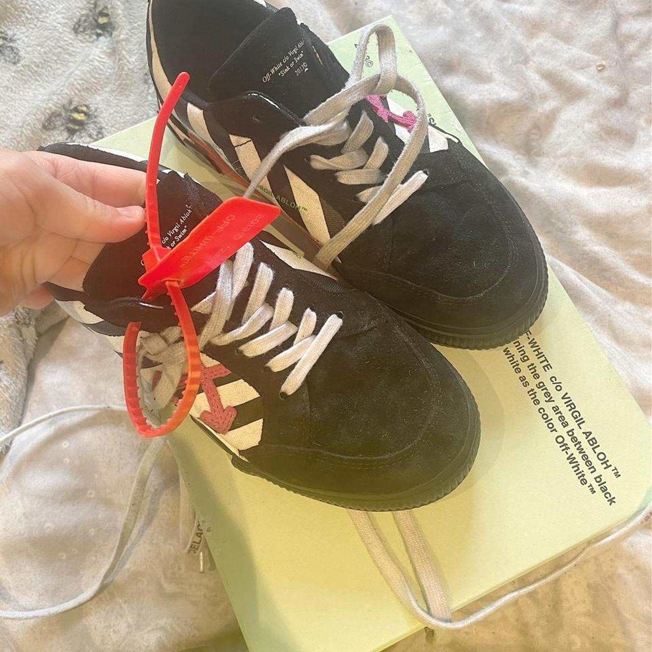 Off white low vulcanised trainers size EU35 UK 2.5... - Depop