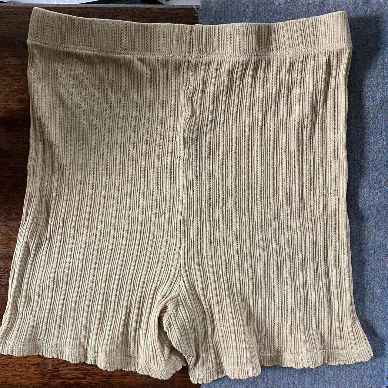 Rudy Jude pointelle biker shorts in sand Size xs but... - Depop