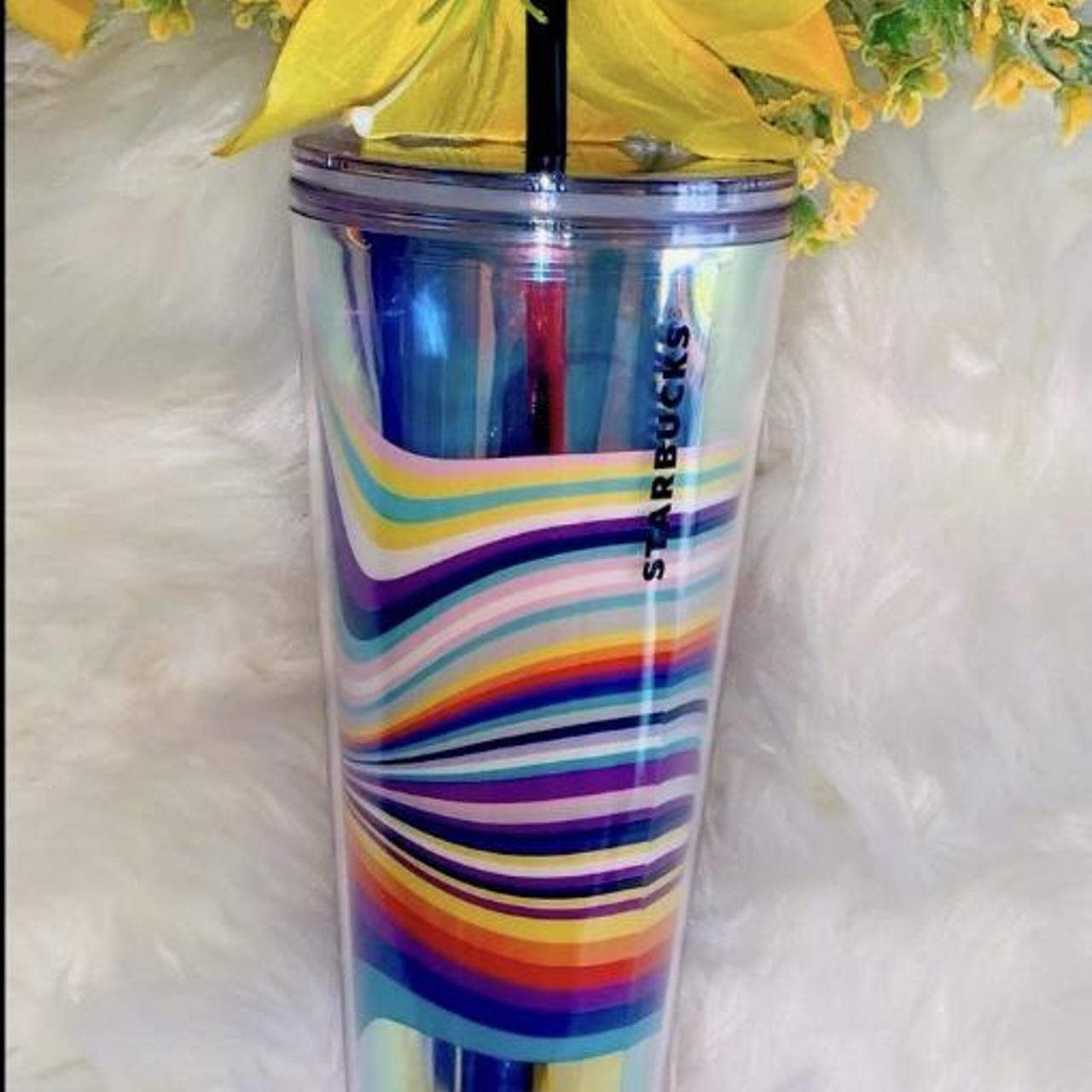 Retro Flower Cold Cup Tumbler Flower Starbucks Cold Cup 