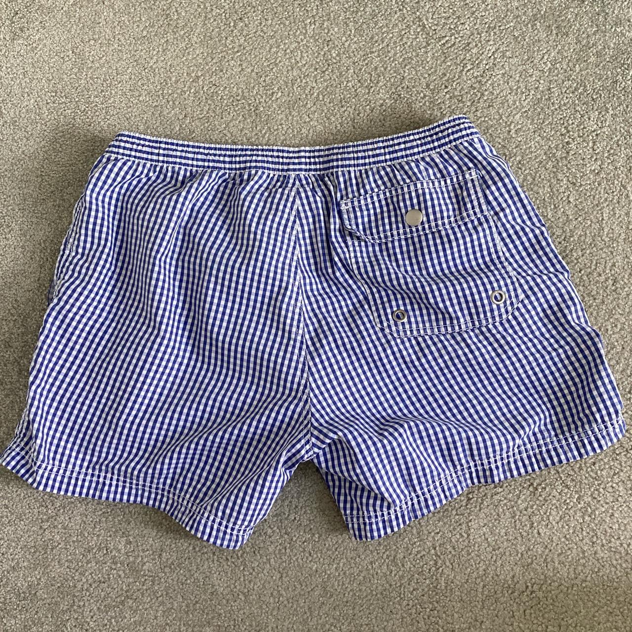 Blue and white checkered Jack Wills swimming shorts.... - Depop