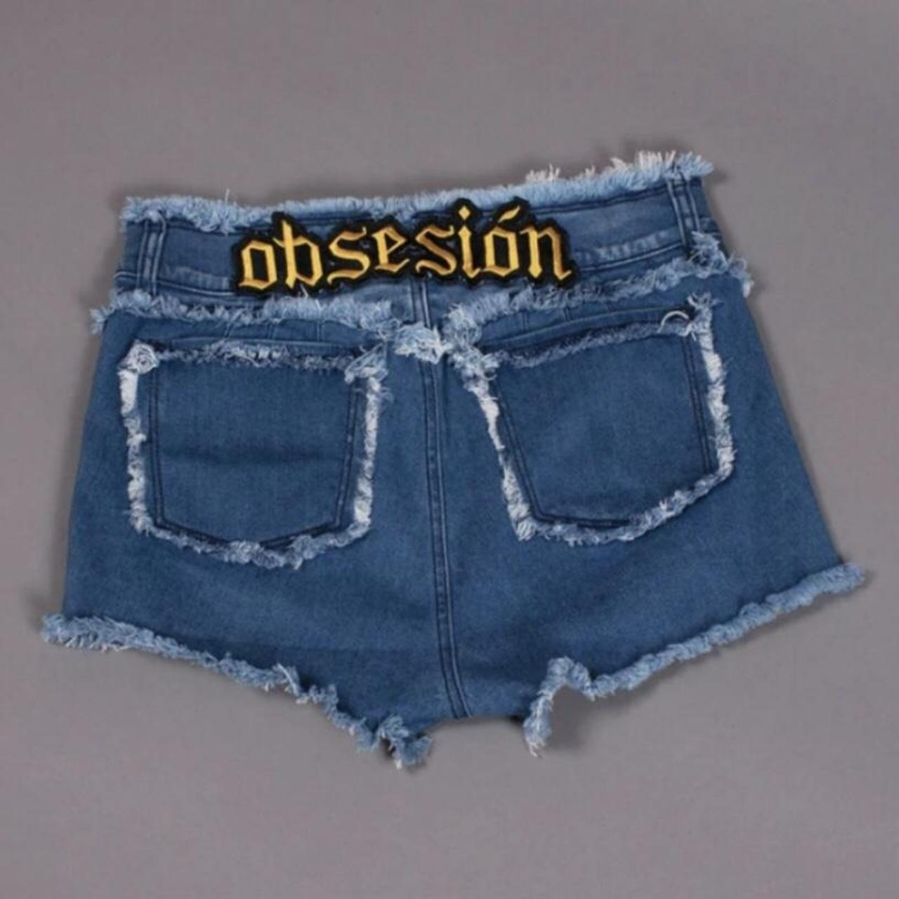 Obsesíon Kali Uchis Jean Shorts❤️‍🔥Super stretchy... - Depop