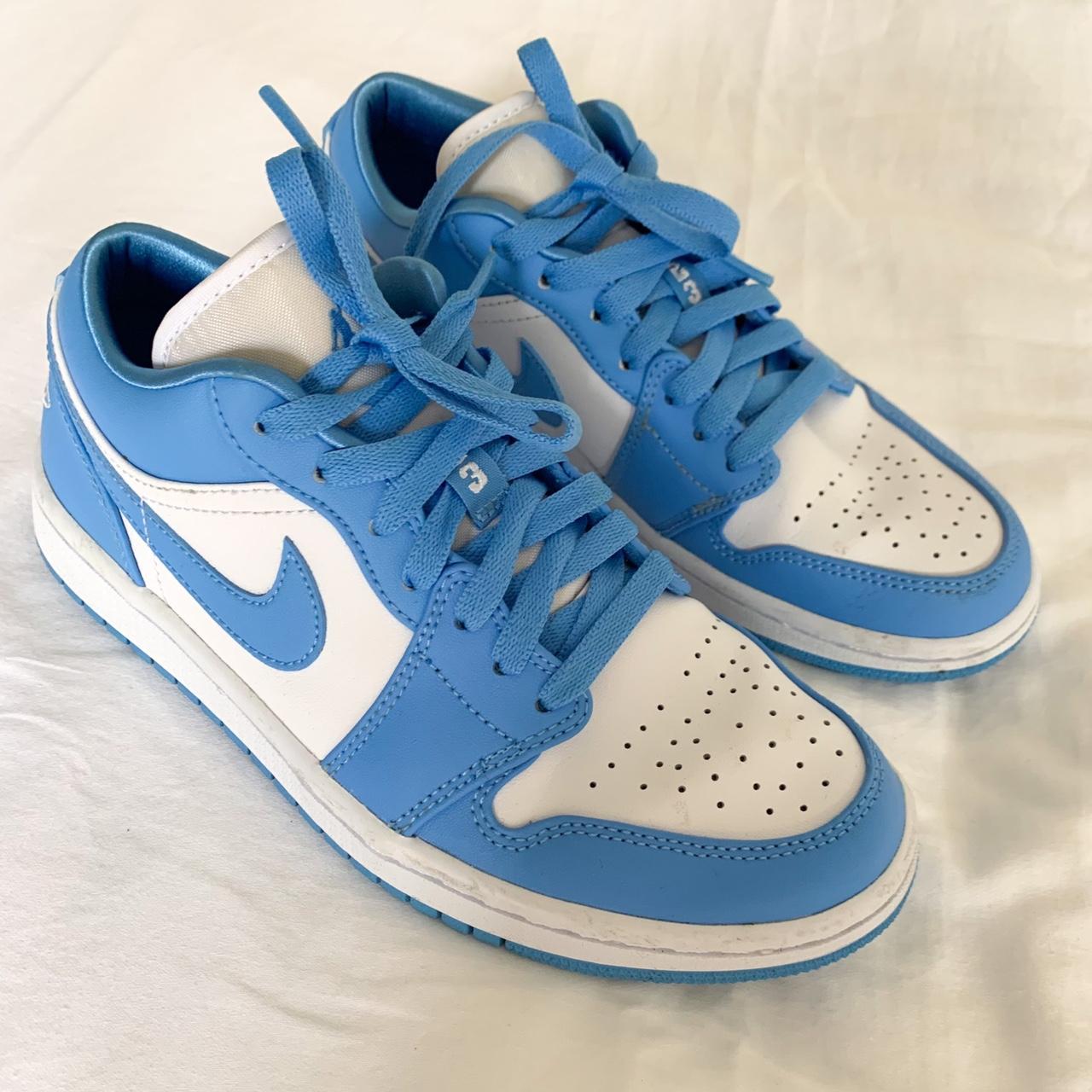 Ladies Jordan 1 Low UNC US 7 Womens 9/10 very few... - Depop