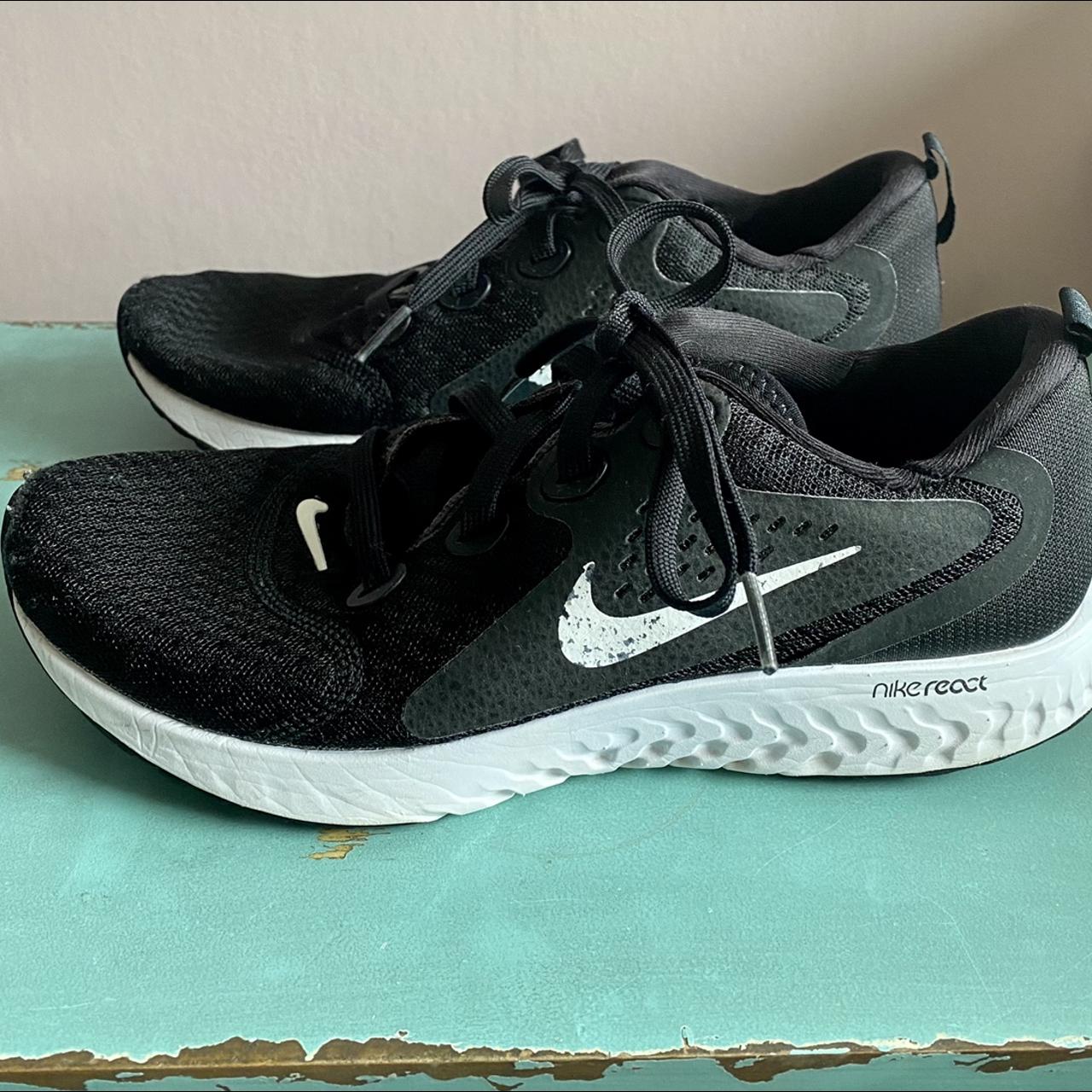 womens black nike react trainers