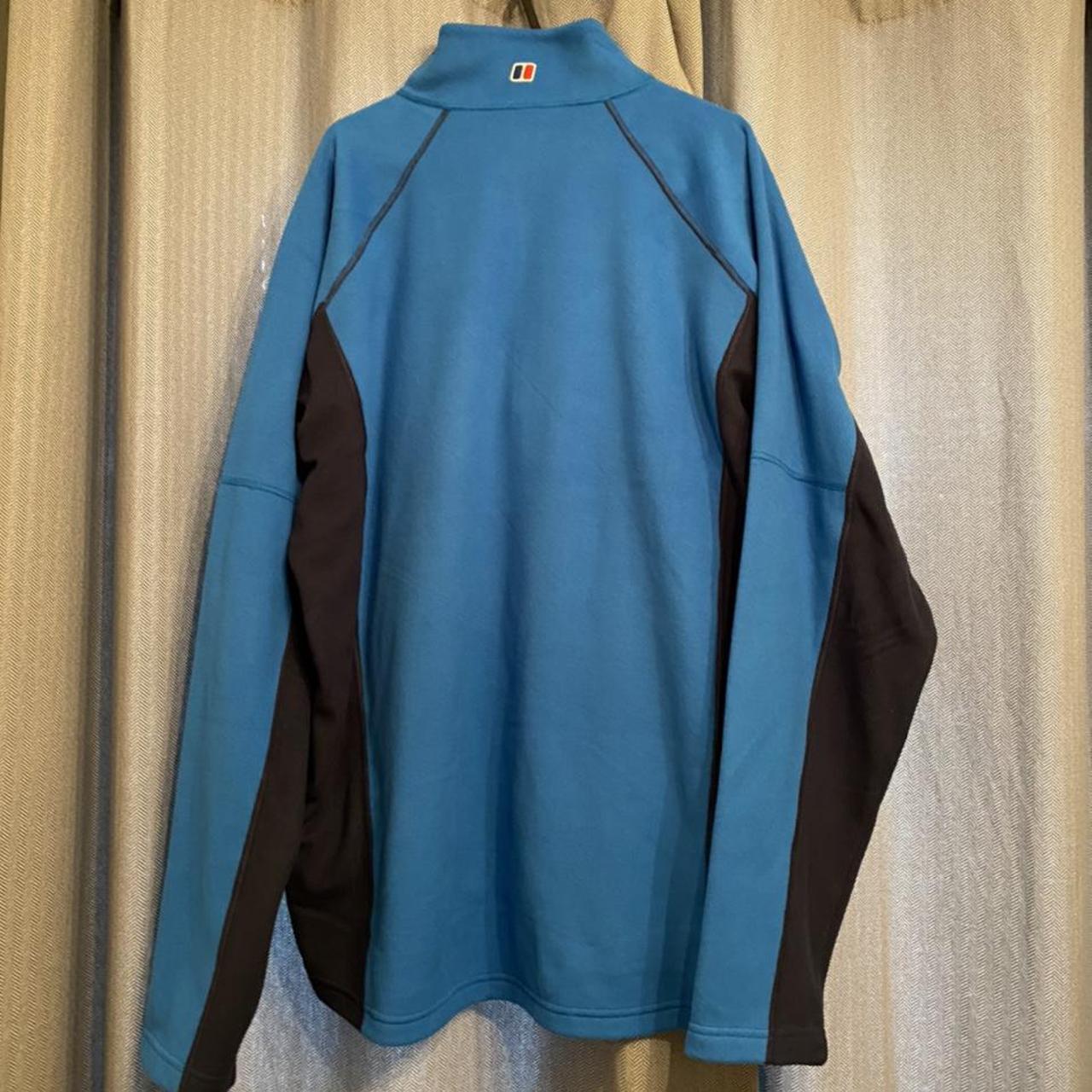 Berhhaus Blue Fleece Half Zip XL 10/10 condition... - Depop