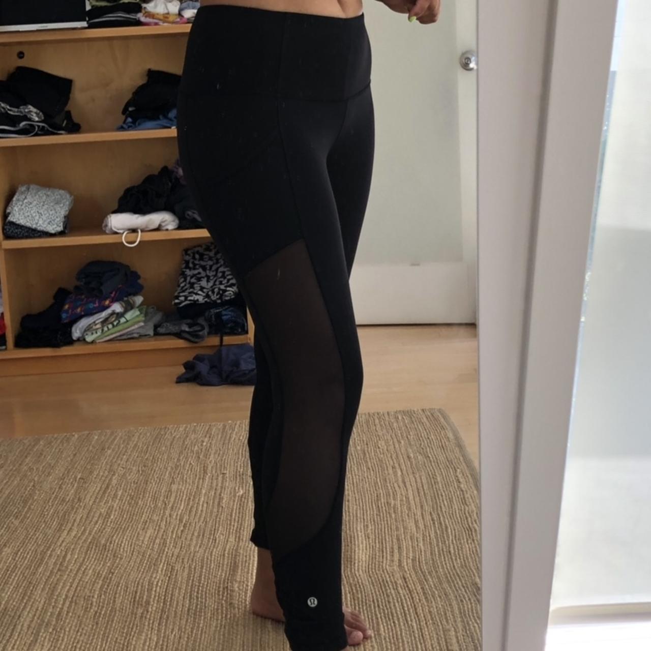 Lululemon mesh cut out leggings Great quality, and - Depop