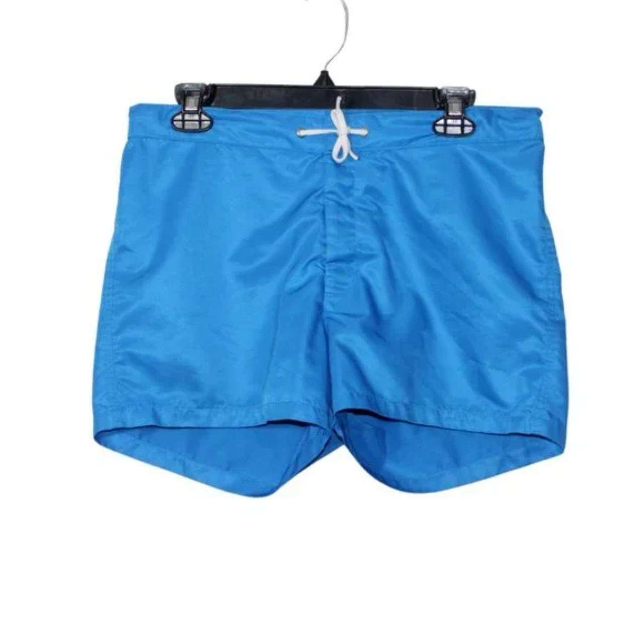 American Apparel Men's Blue Shorts Depop
